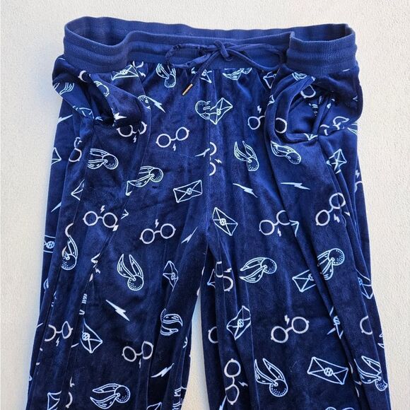 Harry Potter Navy Blue and White Velour Long Sleeve Top and Jogger Pants Set - Picture 12 of 16